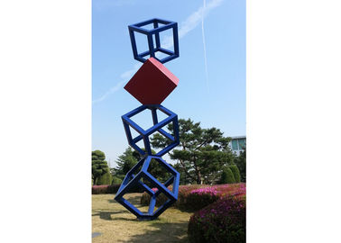 Goede prijs. Van het het Roestvrije staalbeeldhouwwerk van de kubustuin het Grote Beeldhouwwerk van de het Metaalkunst Openlucht online
