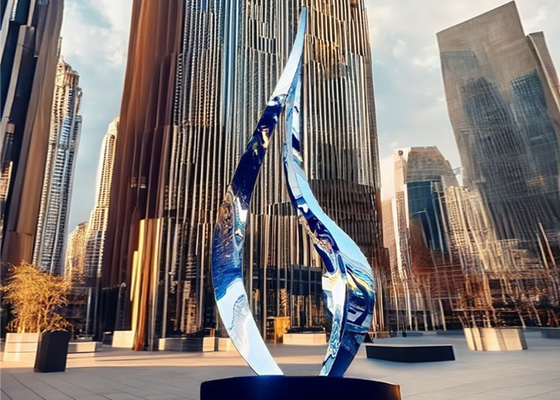 Goede prijs. Custom Abstract Art Outdoor Metal Sculpture Roestvrij staal Spiegel Gepolijst metaal ambacht online