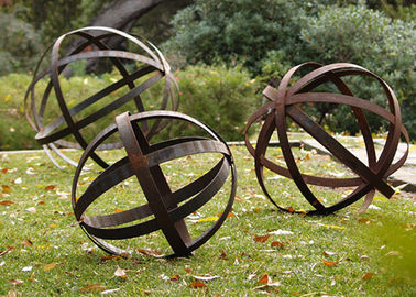 Goede prijs. De holle Corten-van de het Metaaltuin van het Staalgazon Bal Geroeste Grootte van de de Beeldhouwwerkendouane online