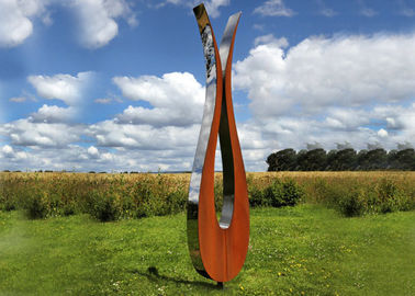 Goede prijs. Openlucht Moderne het Beeldhouwwerk Abstracte Stijl van Corten en van het Roestvrije staal online