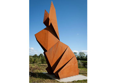 Goede prijs. Grote Roestige van het het Staalkonijn van Corten van de Metaaltuin het Beeldhouwwerk Dierlijke Decoratie online