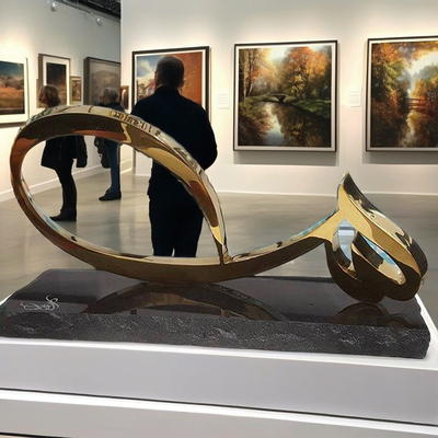 Goede prijs. Modern roestvrij staal Arabische kalligrafie Beeldhouwkunst Interieur Art Decoratie Metaal ambacht online