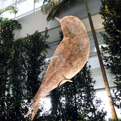 Moderne tuin buiten metaal dier roestvrij staal draad vogelsculptuur