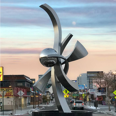 Moderne kunst Grote roestvrijstalen landschapssculpturen voor buiten hotels of parken