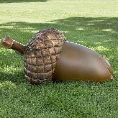 Grote buiten Acorn Art Sculpture Statue Messing Bronzen Giet Outdoor Decor