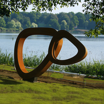 Goede prijs. Aangepaste tijdloze schoonheid Roestkleurige buitentuin Metalen kunst Corten stalen beeldhouwwerk online