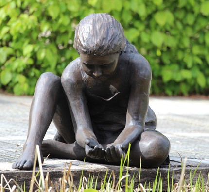 Moderne tuin metaal brons figuratieve sculptuur Publieke kunst decoratie
