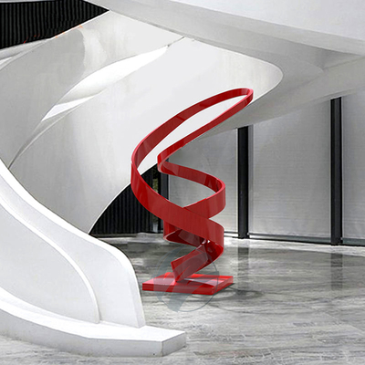 Goede prijs. Rode Lak Abstracte Roestvrijstalen Sculptuur Moderne Kunst Beeld Voor Kantoor Hotel & Luxe Decor online