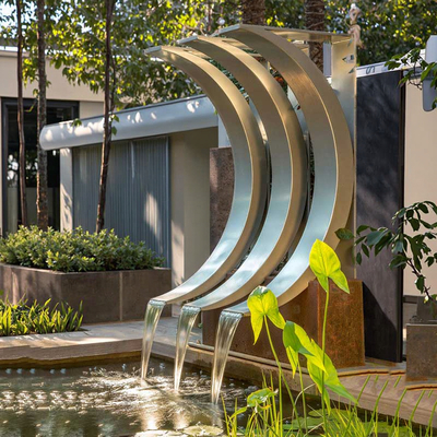 Custom Design Moderne tuin fontein Roestvrij staal Buitenwater functie