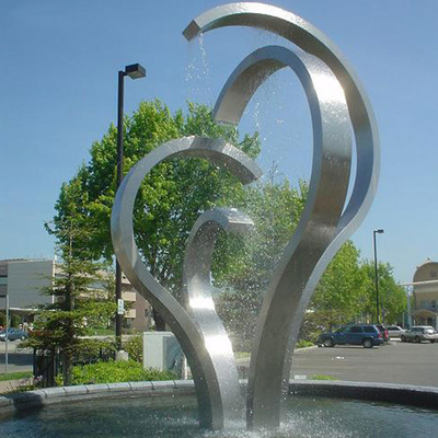 Fabrikant Custom Design Moderne Openbare Fontein Roestvrij Staal Buiten Waterornament