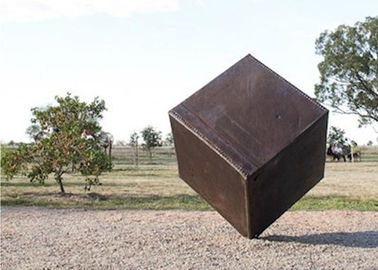 Goede prijs. Van het het Staalbeeldhouwwerk van Corten van de kubusvorm Groot van de de Corrosiestabiliteit de Douaneontwerp online