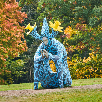 Goede prijs. Large Outdoor Botanical Sculpture - Fiberglass Nature-Themed Art Installation for Gardens online