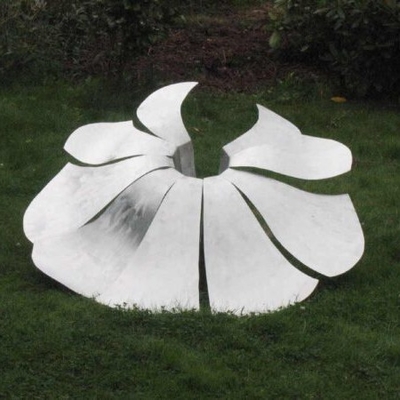 Moderne kunst Bloemvorm Tuin Decoratie Metalen Stainless Steel Beeldhouwwerk