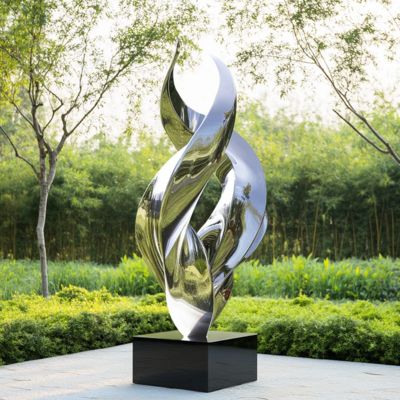 Custom Modern Public Decoration Stainless Steel Spiral Sculpture