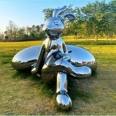 Goede prijs. Cartoon Animal Character Sculpture Decoration Stainless Steel Mirror Polished Statue online