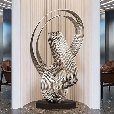 Goede prijs. Abstract metalen vloersculptuur Moderne kunstwerk in roestvrij staal online