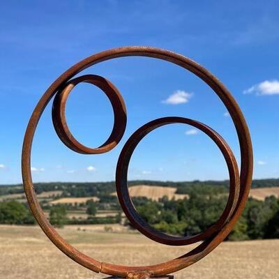 Goede prijs. Grote Cirkel Ring Moderne Corten Outdoor Tuin Abstracte Kunst Sculptuur online