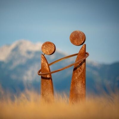 Goede prijs. Cortenstalen sculptuur abstracte kunst voor buiten/tuin decoratie landschapsarchitectuur online