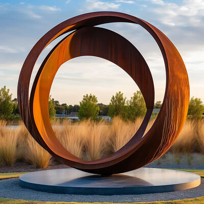 Goede prijs. Op maat gemaakte buiten- of tuinversiering Corten staal ringen online
