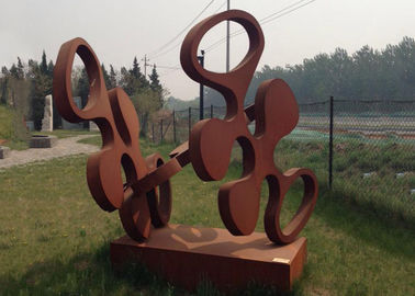 Het eigentijdse van het het Staalbeeldhouwwerk van Corten van de Ontwerpkunst Ornament van de het Metaaltuin Roestige