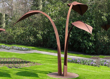 Goede prijs. Het moderne van het het Staalbeeldhouwwerk van Stijlcorten Beeldhouwwerk van het de Tuinblad Abstracte Openlucht online