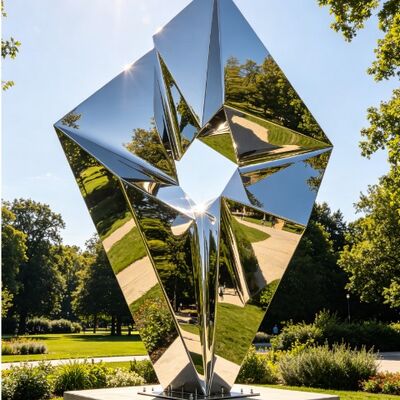 Goede prijs. Oorspronkelijk ontwerp Onregelmatig Geometrisch Moderne Kunst Abstract Decoratief Metalen Roestvrij staal Beeldhouwwerk Op maat Beeldhouwwerk Outdoor Metalen Beeldhouwwerk Landschappen online