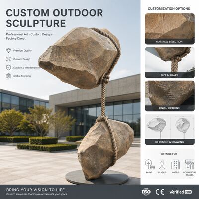 Goede prijs. Instagrammable Floating Rock Sculpture, Grootschalige Outdoor Art Installatie online