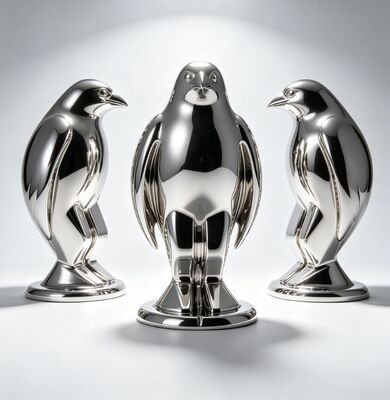 Oorspronkelijk ontwerp Pinguïn Vogel Dier Metal Stainless Steel Beeld op maat Grootte en kleur Opties met duurzame gepolijste afwerking voor openbare ruimtes