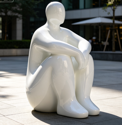 Goede prijs. Origineel ontwerp moderne abstracte menselijke figuur roestvrijstalen sculptuur gespoten binnen buiten decor standbeeld online