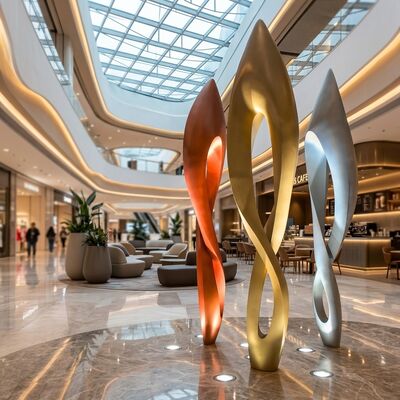 Goede prijs. Groot Custom Contemporary Indoor Outdoor Abstract Fiberglass Hotel Sculpture Factory Direct Moderne kunstbeeld voor landschapsdecoratie online