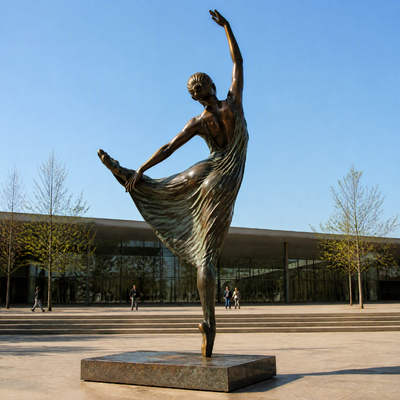 Goede prijs. Custom Metal Art Decor Bronzen Koper Beeldhouwwerk Landschapsarchitectuur Ballerina Beeldhouwwerk Online