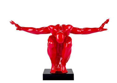 Goede prijs. Van het de Kleuren Rood Geschilderd Metaal van de douanegrootte van de het Beeldhouwwerkglasvezel de Duikerbeeldhouwwerk online