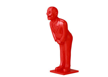 Goede prijs. Levensgroot Welkom Geschilderd van de de Stokvoeringsmens van het Metaalbeeldhouwwerk Rood de Glasvezelbeeldhouwwerk online