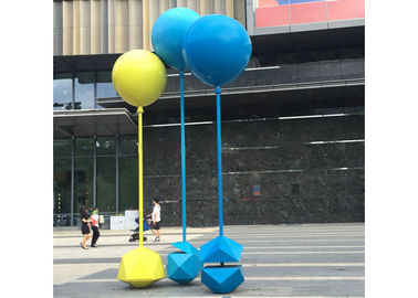 Van het het Beeldhouwwerkroestvrije staal van het douanegrootte Geschilderd Metaal de Ballonbeeldhouwwerk voor Openlucht