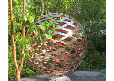Goede prijs. Van het de Bal het Beeldhouwwerk Opgepoetste Metaal van het 150 Diameterroestvrije staal Holle Gebied voor Tuin online