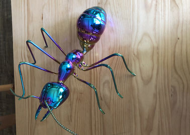 Goede prijs. Kleurrijke van de het Metaalmier van het Lijstdecor van het het Beeldhouwwerkroestvrije staal het Titaniumambacht online