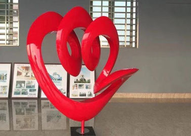 Goede prijs. Rood Groot van de het Roestvrije staalkunst van het Kunst Stedelijk Landschap Geschilderd de Beeldhouwwerkenrood online