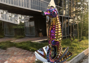 Goede prijs. Groot Levensecht Seahorse-Beeldhouwwerkroestvrij staal op Shell voor Openlucht online