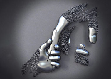 Goede prijs. Van het het Ontwerproestvrije staal van liefdehanden Matte Beeldhouwwerk van de het Metaalmuur eindigt 3D online