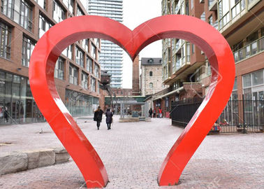 Goede prijs. Van de het Hartdeur van de parkdecoratie Rood Geschilderd het Roestvrije staalbeeldhouwwerk online