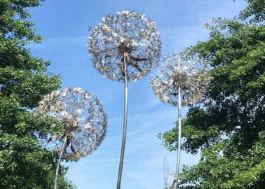 Ongelooflijk van het het Beeldhouwwerkstaal van de Roestvrij staalpaardebloem de Paardebloembeeldhouwwerk