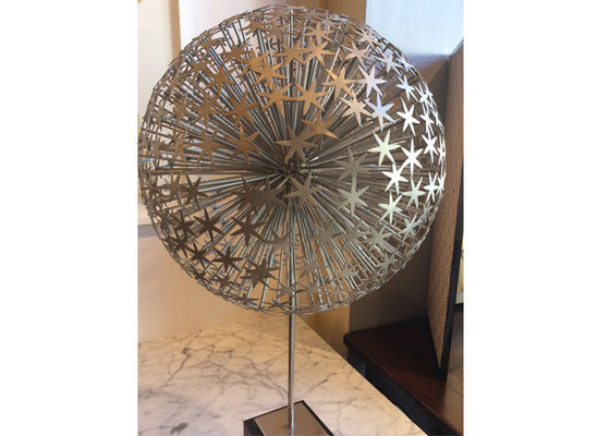 Beeldhouwwerk van Art Stainless Steel Dandelion Ball van de douanegrootte het Moderne