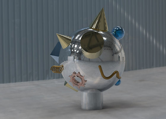 Goede prijs. De spiegel poetste 316 Roestvrij staal Hoog op Art Sculptures 100cm online