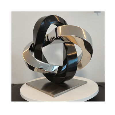 Abstracte kunstbeelden van modern roestvrij staal voor interieurversiering