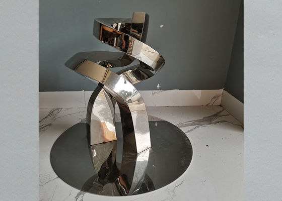 Goede prijs. 51cm Beeldhouwwerk van het Hoogte het Moderne Opgepoetste Roestvrije staal voor Lijstdecoratie online