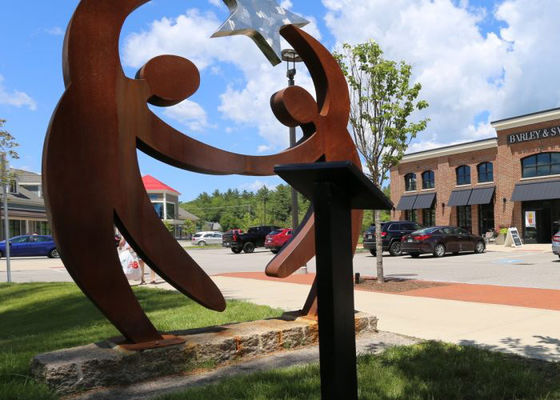 Goede prijs. Levensgrote Openlucht Openbare Sterdanser Corten Steel Sculpture online