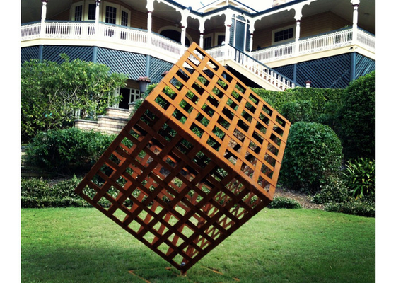 Goede prijs. Eigentijds Corten-Staal Geometrisch Beeldhouwwerk 200cm Hoogte online