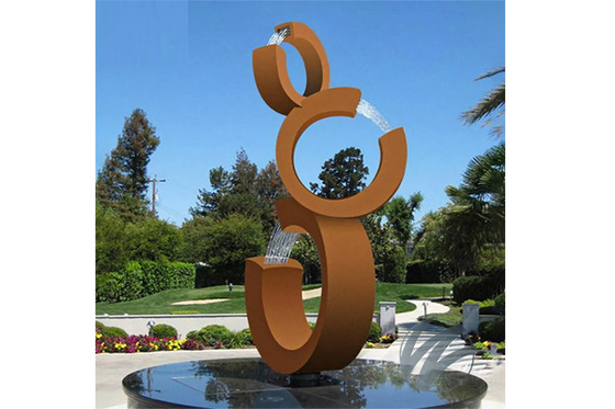 Goede prijs. Het openlucht Moderne Ontwerp van Tuinrusty corten steel water fountain 3C online